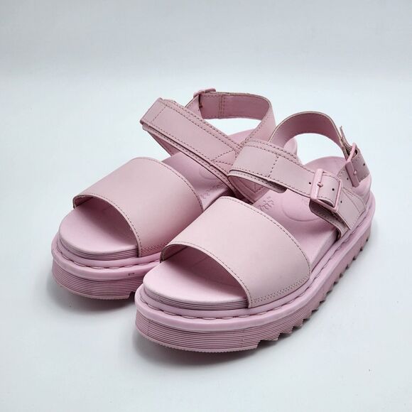 Dr. Martens Voss Mono Pink Hydro Leather Strap Sandals Size 9 - Picture 3 of 11